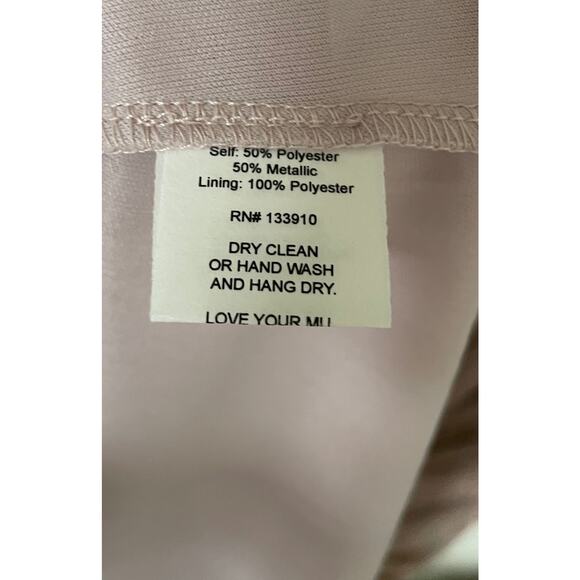 Show Me Your Mumu Caitlin Ruffle Maxi Dress Gown Mauve Metallic Pink Size XS NEW - Picture 9 of 10